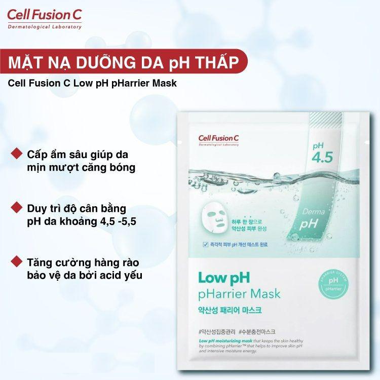 Mặt Nạ Dưỡng Da pH Thấp - Cell Fusion C Low pH pHarrier Mask, Hộp 10 miếng